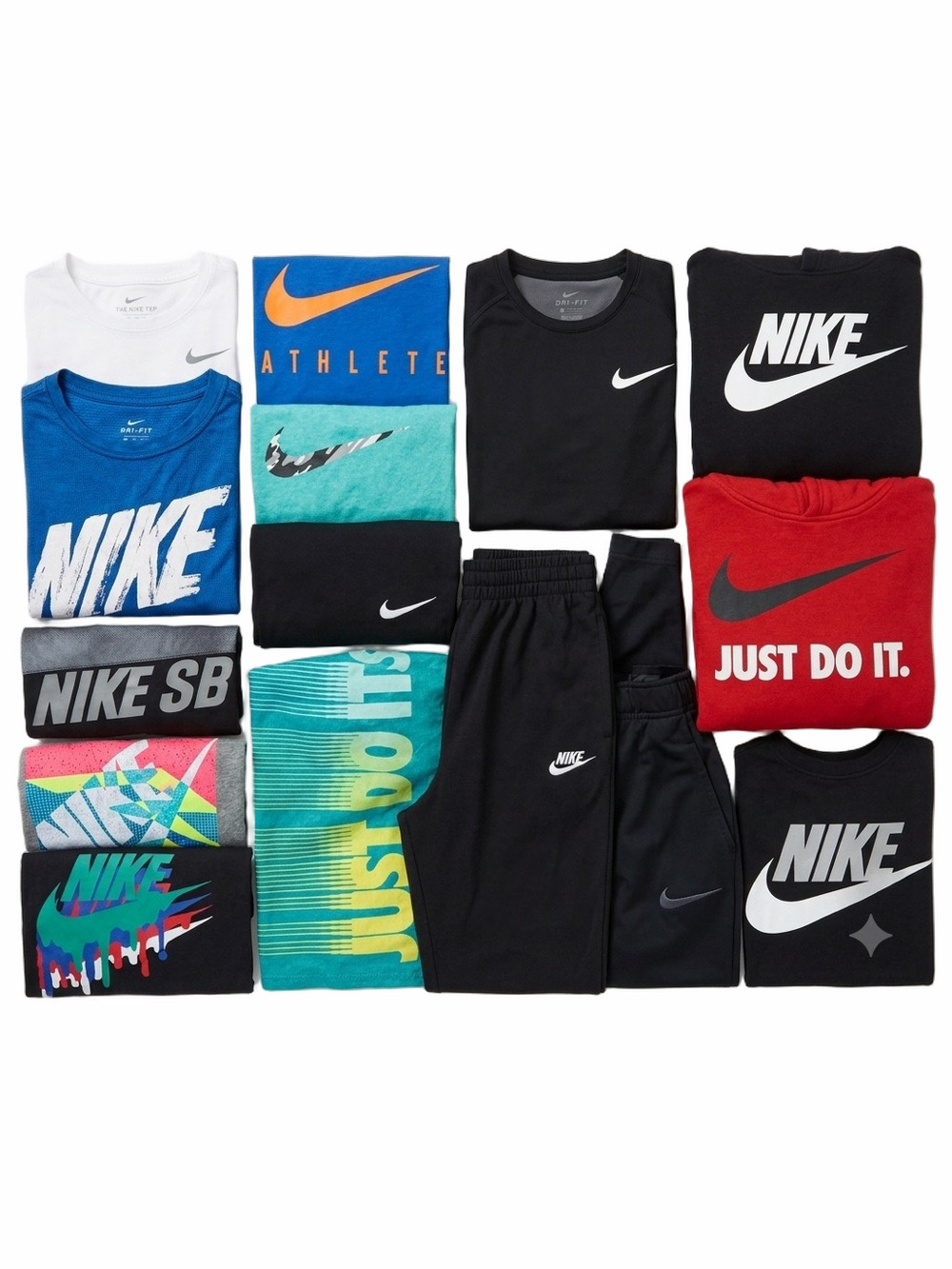 Nike Activewear Bundle Youth Boy Large XL 12 14 Back To School 19 Pieces